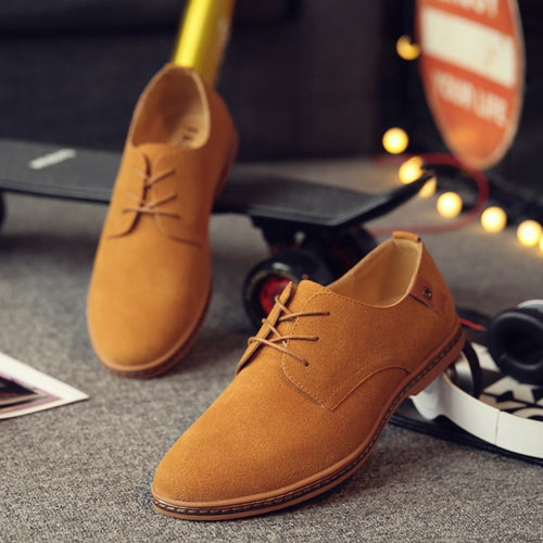 Fashion Men Suede Leather Casual Shoes Lace