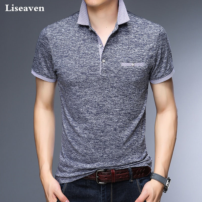 Office Polo Shirt Brand Mens Polo Shirts Men Clothing Solid Casual Cotton Breathable Poloshirt