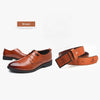 High quality leather man shoes belt gift set