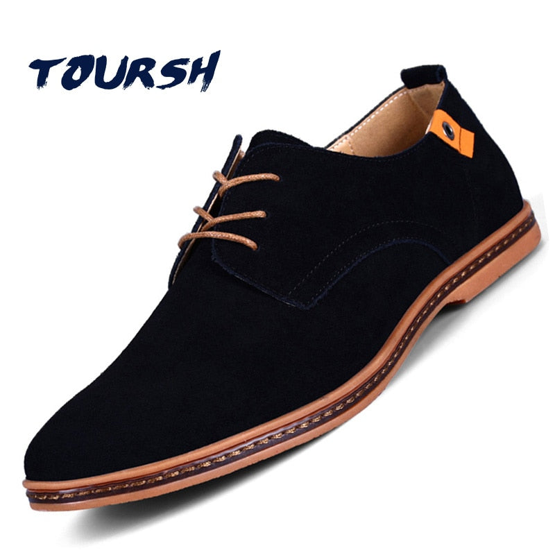 TOURSH Shoes Men Casual Leather Suede Men