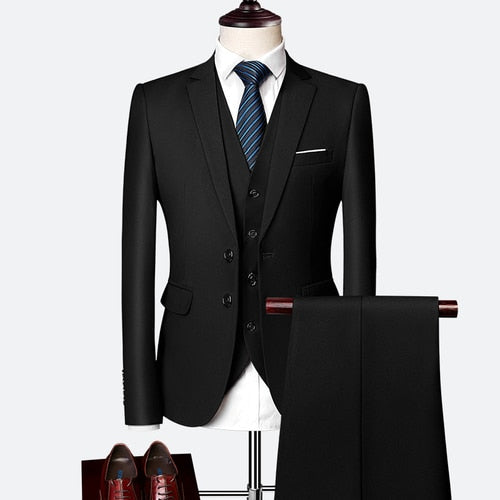 Men Business 3Pcs Set (Jacket+Pants+Vest)