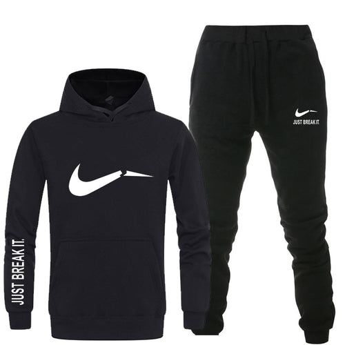 underwear Men Sportswear Sets Fleece Thick hoodie+Pants Sporting Suit Malechandal hombre