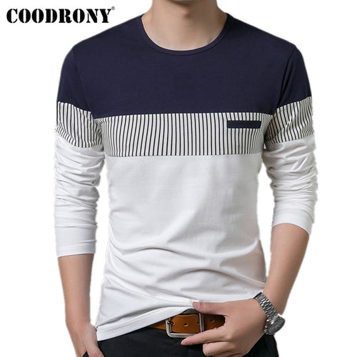 T-Shirt Men  Long Sleeve O-Neck T Shirt Men Brand Clothing CottonTee