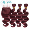 Indian Hair Weave Body Wave Bundles With Closure
