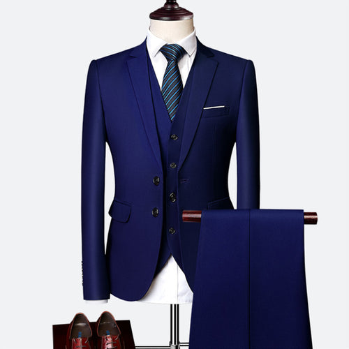 suit male 2019 spring and autumn high-end custom business blazers three-piece,