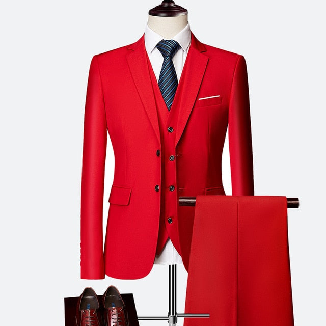 suit male 2019 spring and autumn high-end custom business blazers three-piece,