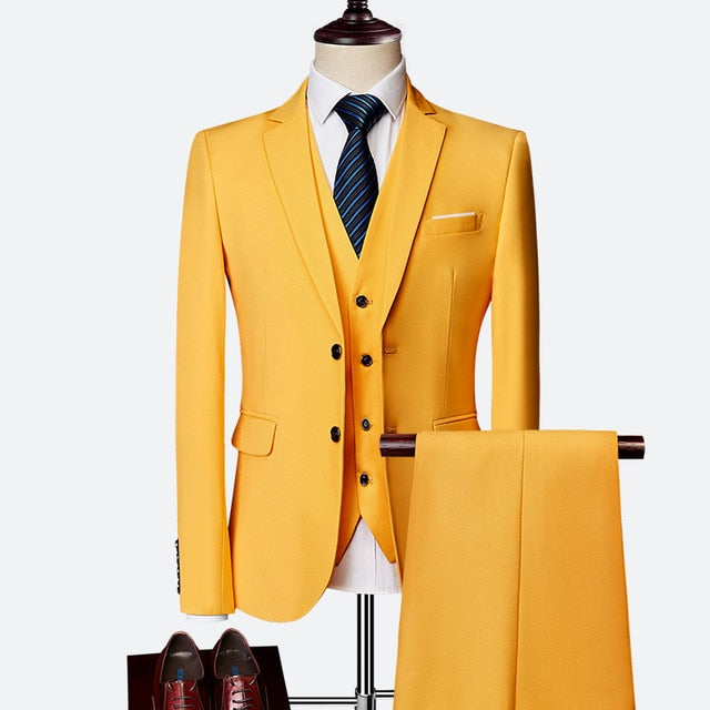 suit male 2019 spring and autumn high-end custom business blazers three-piece,