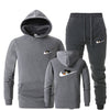 underwear Men Sportswear Sets Fleece Thick hoodie+Pants Sporting Suit Malechandal hombre