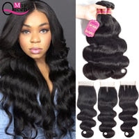 Brazilian Hair Weave  With Closure