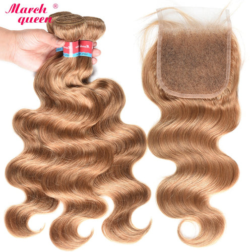 Indian Human Hair Bundles With Closure