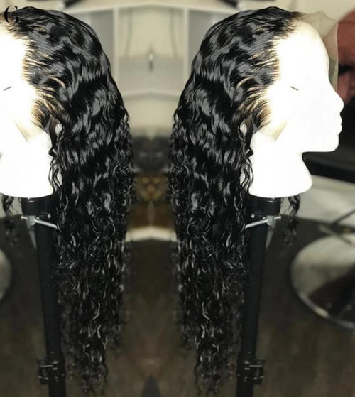 Curly Lace Front Human Hair Wigs  Brazilian Remy Hair