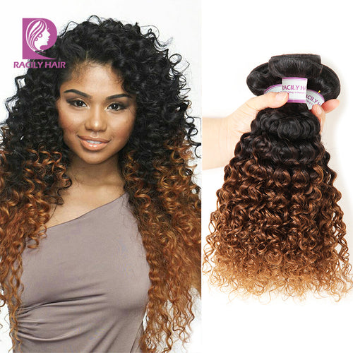 Peruvian Kinky Curly  Brown Human hair
