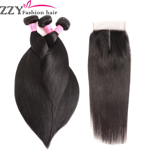 Hair Straight  with Closure  Peruvian