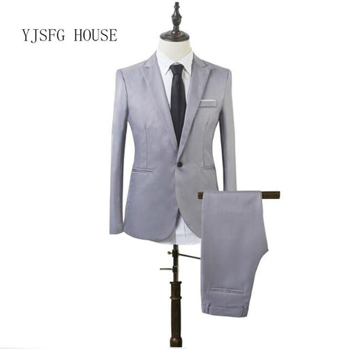 Men'S Blazer Suit Slim Fit Coat Pants