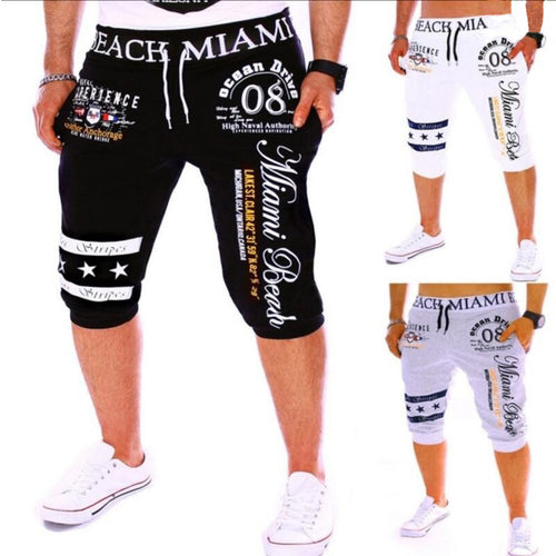 Men Summer Jogger Short Letter