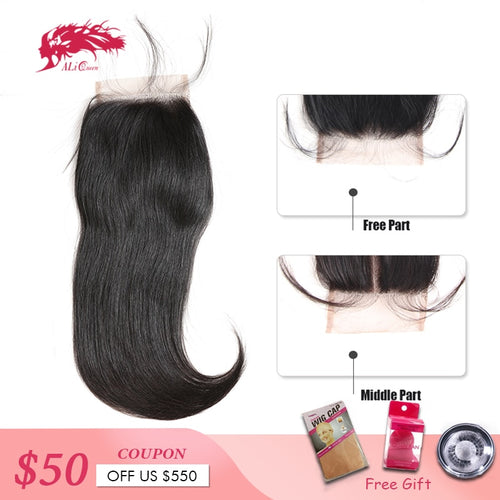 Hair Brazilian Straight Lace Closure 4*4 Natural