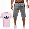 Two Pieces Sets Casual Tracksuit Male 19 Psg Casual Tshirt Gyms Fitness Men