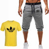 Two Pieces Sets Casual Tracksuit Male 19 Psg Casual Tshirt Gyms Fitness Men