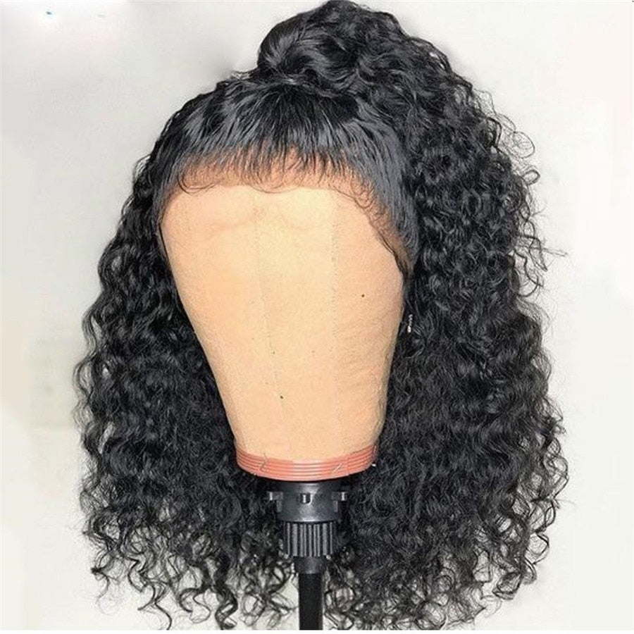 Curly Short Bob Wigs Lace Front Human Hair