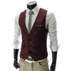 Slim Fit Men Suit Vest Male Wedding Party Waistcoat Homme Casual Sleeveless Business Jacket