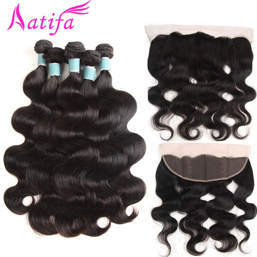 Brazilian Body Wave Bundles With Frontal 10With Bundles Hair