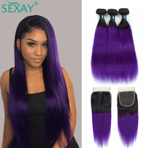 Brazilian Straight Hair Bundles With Closure