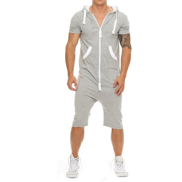 Summer Tracksuit Mens Jumpsuit Overalls Casual