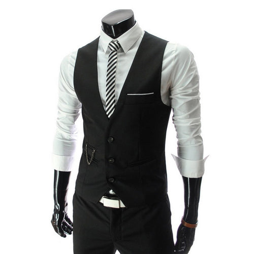 Suit Vest Male Wedding Party Waistcoat Homme Classic Casual Sleeveless Coats