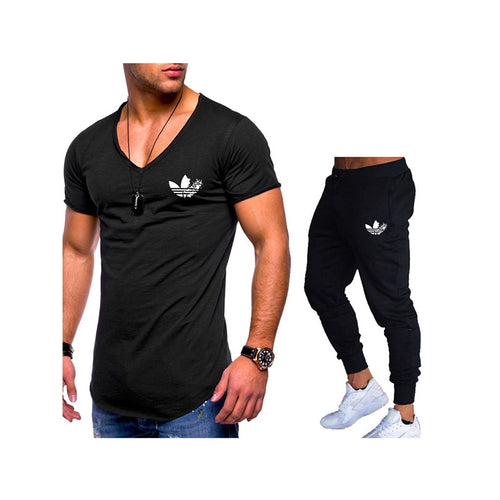 Men's Sets T Shirts+pants Two Pieces Sets Casual