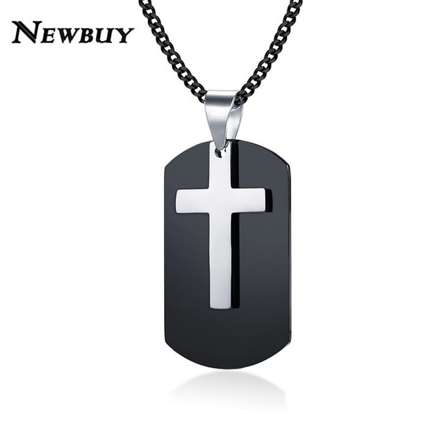 Gold/Silver Cross Pendant Necklace For Men High Quality Stainles