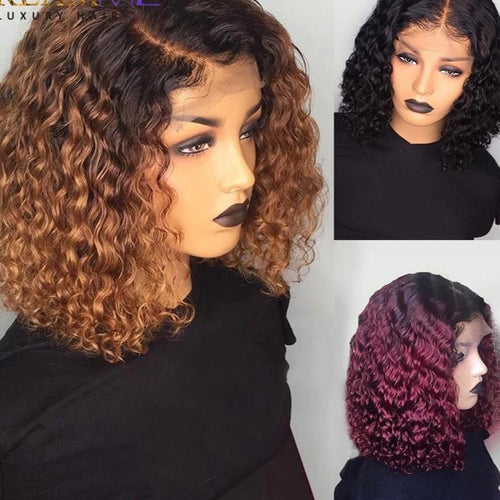 Lace Front Bob Wig Deep  Brazilian