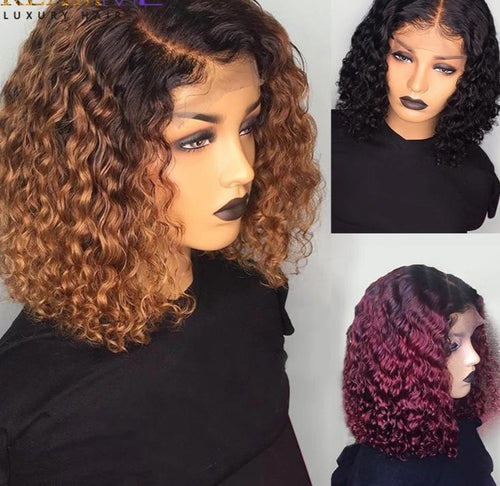Lace Front Bob Wig Deep  Brazilian