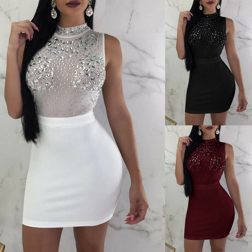 Sexy Women Ladies Bandage Bodycon Sleeveless