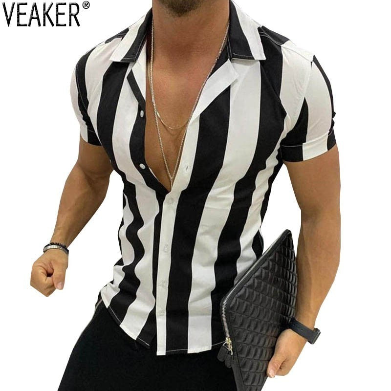 Men's Sexy Slim Fit Striped Shirt