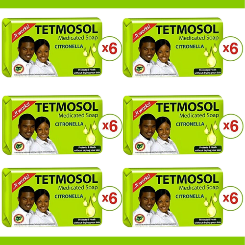 6 Pack Tetmosol Medicated Antiseptic Soap